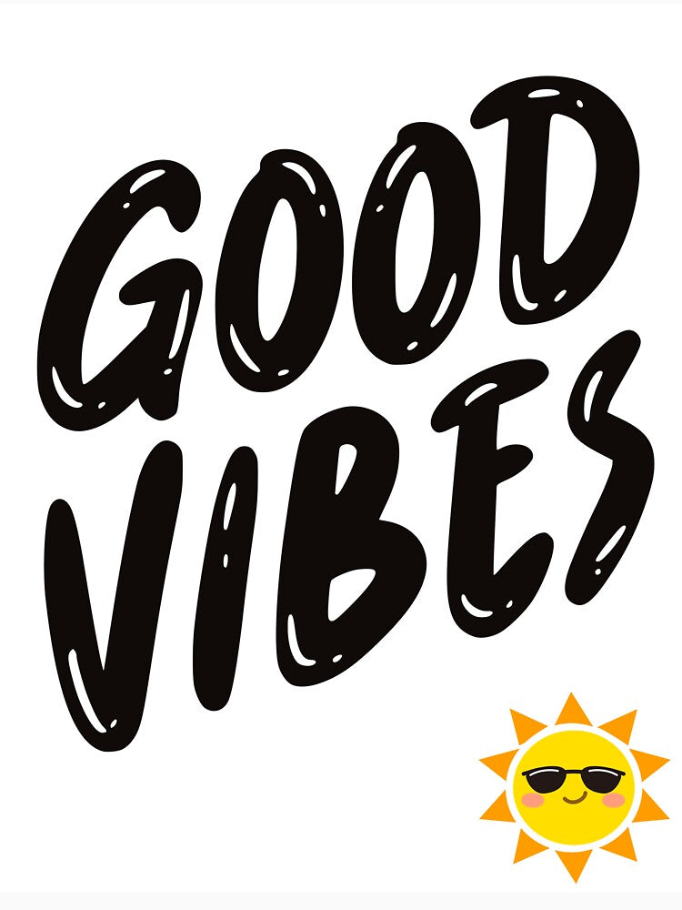 GOOD VIBES T-SHIRT by Cute Corner Studio