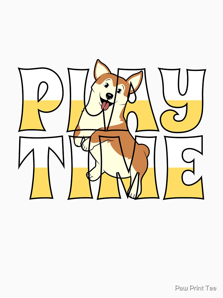 Corgi Play Time by Paw Print Tee