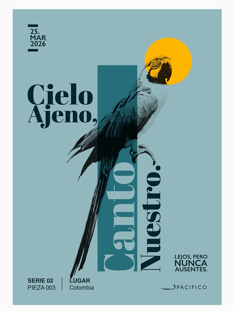 Tropical Parrot Editorial Poster Design by estudiopacifico