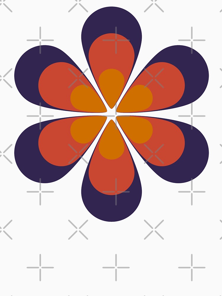 6 Petals Retro Flower by designandclouds