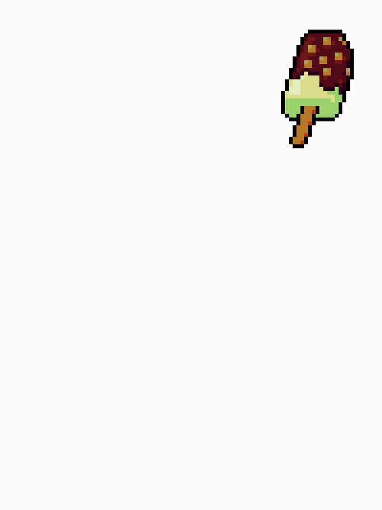 Pixel Chocolate Vanilla Popsicle with nuts - pixel food art by LittleFoodShop