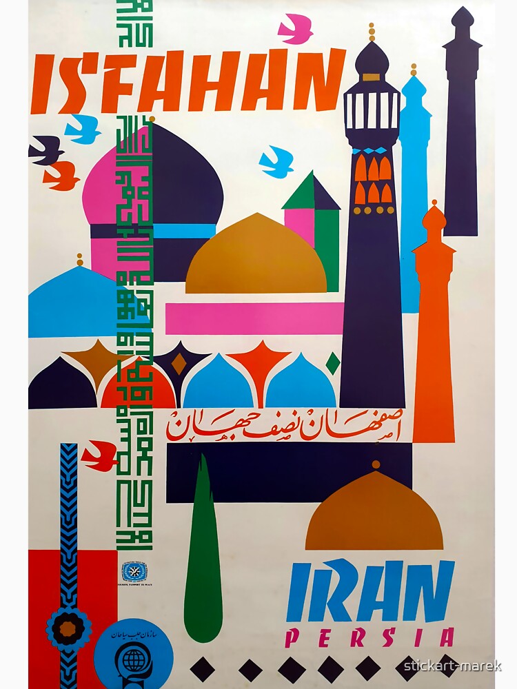 Persia Isfahan vintage travel poster by stickart-marek