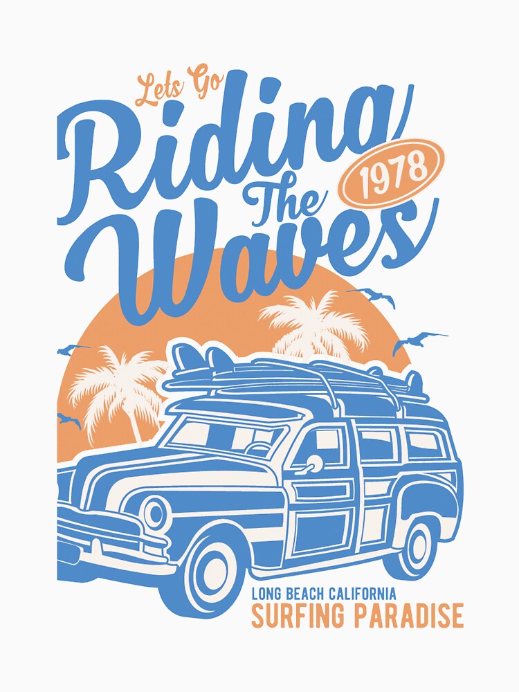 Riding the waves, surfing paradise - Awesome surfing lover Gift by Teenation9
