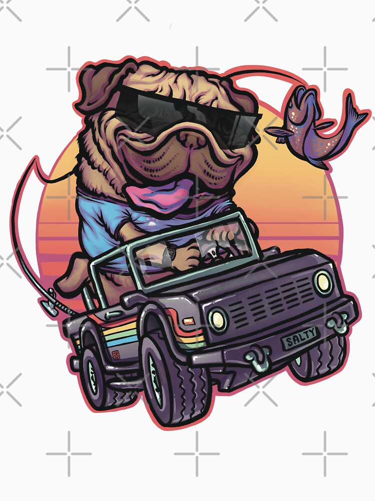 Salt Life Pug by Rough’s Cartoons