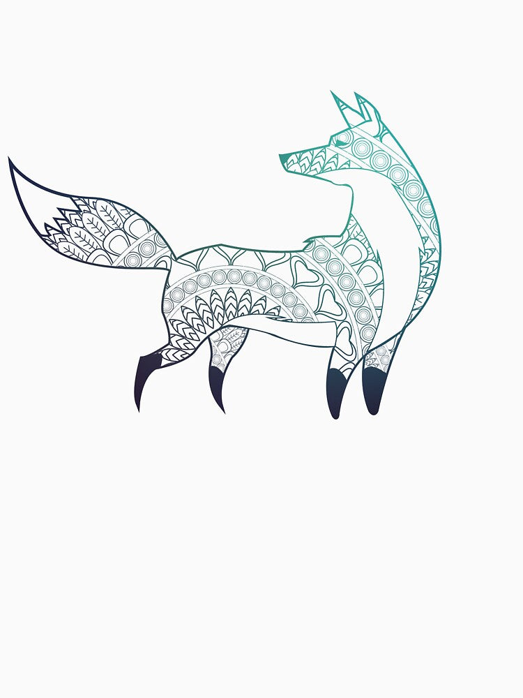 Mandala Fox | yoga top by PetrKad