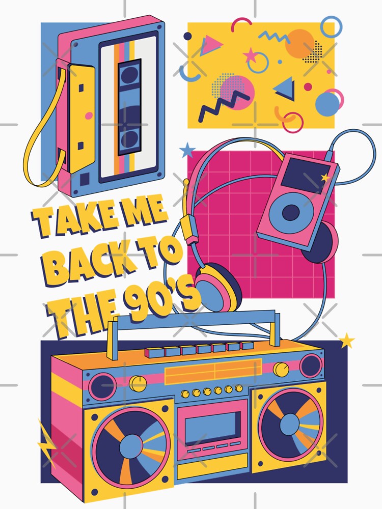 Take Me Back to the 90s Retro Illustration by ColorloomArt