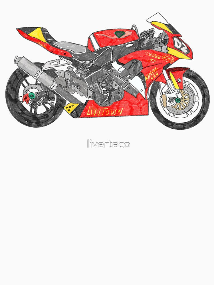 Red/Yellow Motorcycle by LivvTown