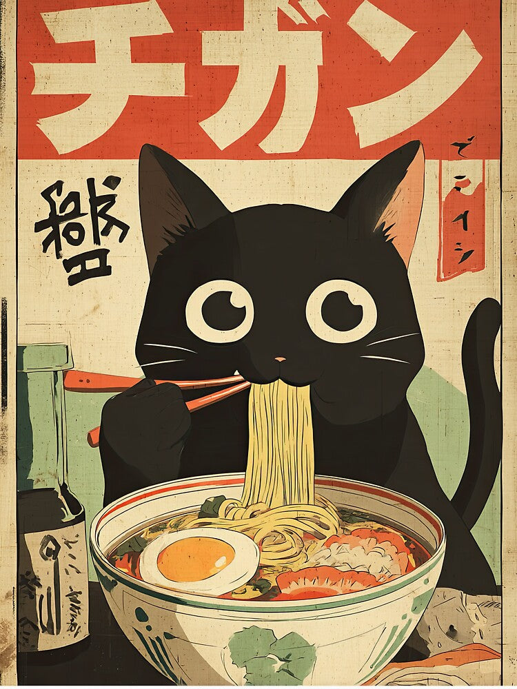 Neko Noodles Night Out by Retro Type