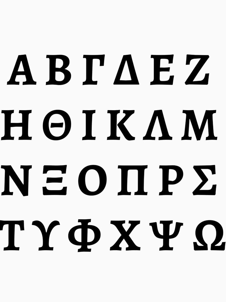 Greek Alphabet Typography by uuxkcrep41