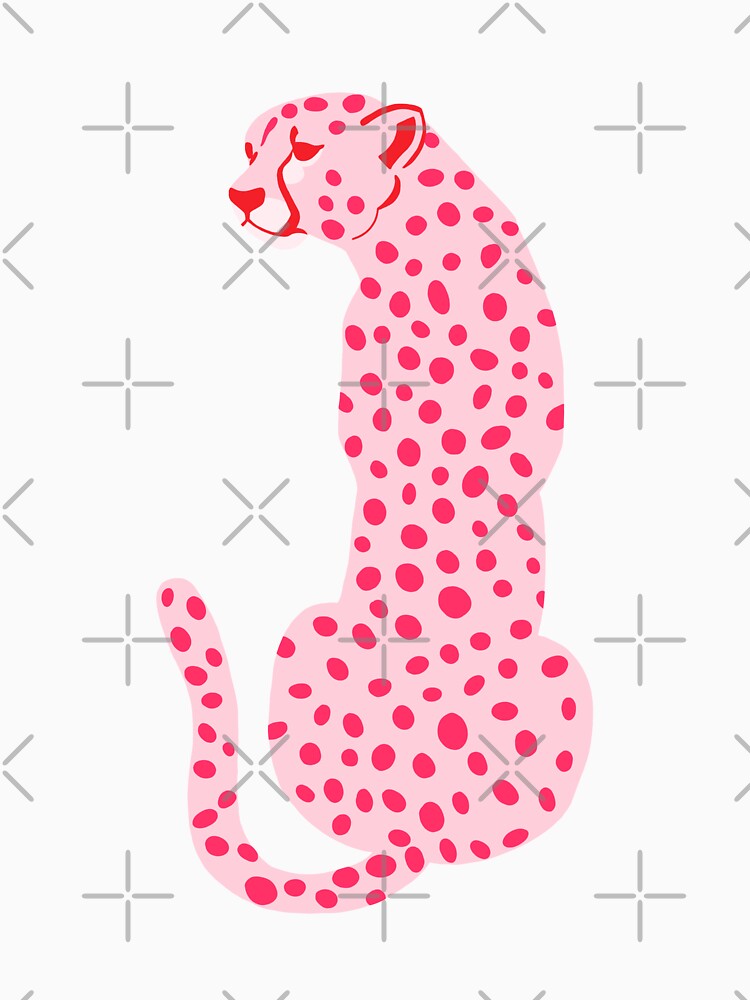 red and pink cheetah/leopard by lizziesumner