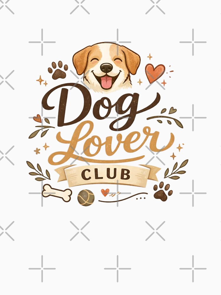 Dog Lover Club Cute Aesthetic Dog Design | Funny Dog Lover Gift | Paw Print Dog Illustration by Sanika arts