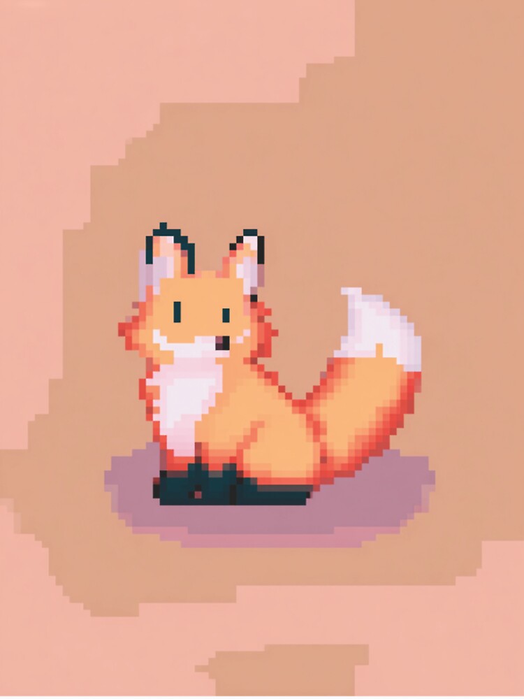 Pixel Fox  Retro 8‑Bit Forest Animal Art by Pixel8Prints