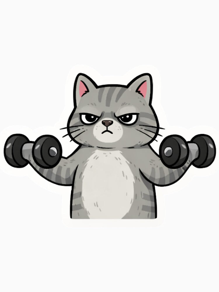 Grim Gym Cat – Funny Fitness Cat Design by Chilixi-Shop