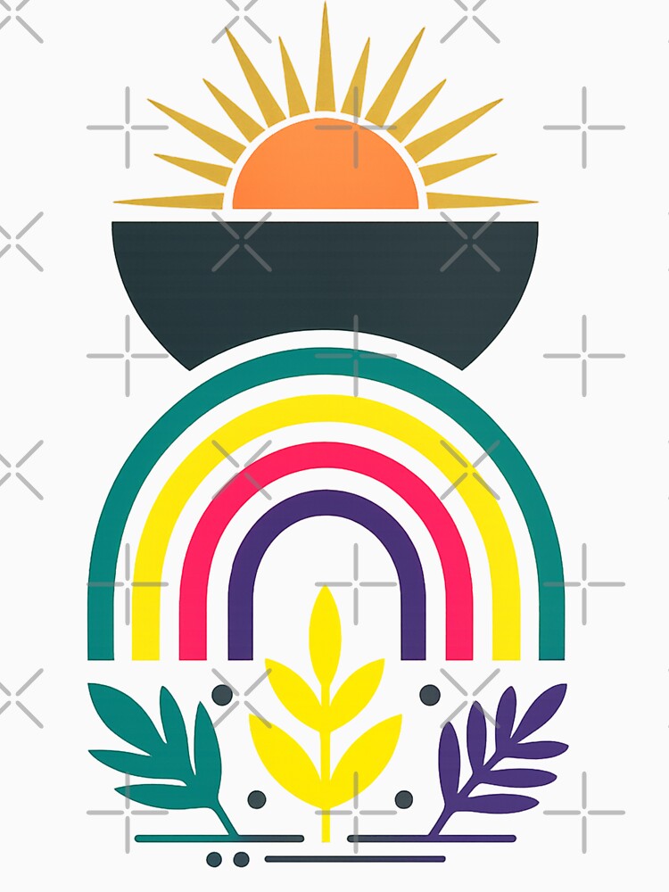 Boho Rainbow - Bohemian - Sun - Bold Design - Colourful - Nature by Deas Creations