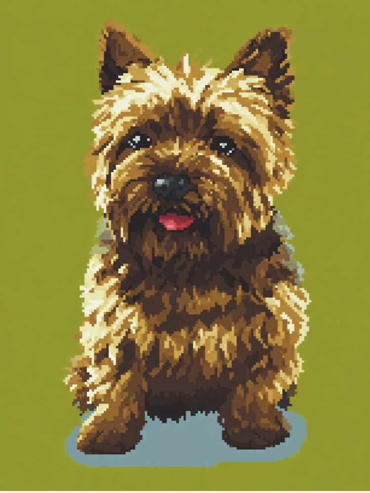 Aesthetic Pixel Yorkshire Terrier  Soft Cozy Dog Design by Pixel8Prints