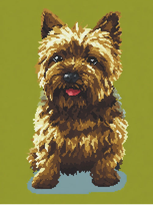 Aesthetic Pixel Yorkshire Terrier  Soft Cozy Dog Design by Pixel8Prints