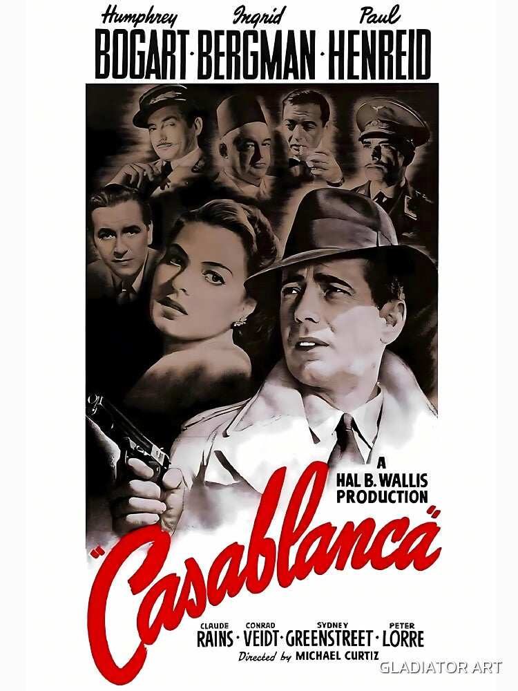 Casablanca Original Poster Digitally Enhanced by GLADIATOR ART
