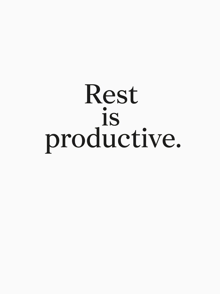 Rest Is Productive – Minimal Self Care Typography by Irene Catchmind