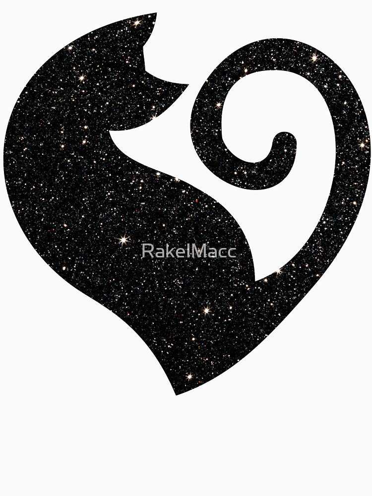 Glittery Black Cat Love by RakelMacc
