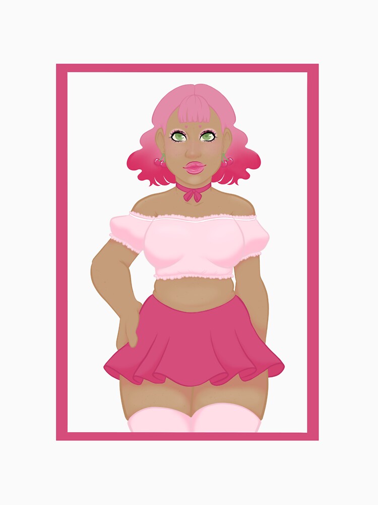 Pink plus size girl by SicklyCute