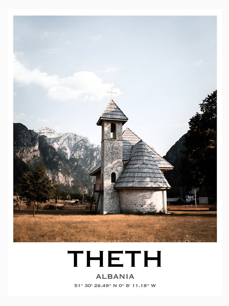 theth poster / travel wall art / Albania vacation / photography / Tirana by PanenkaPrints