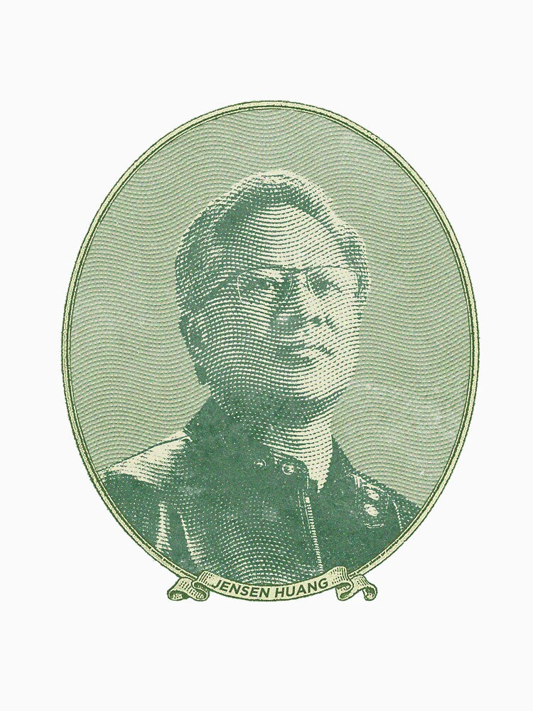Jensen Huang Dollar Bill Money by ManyMelany