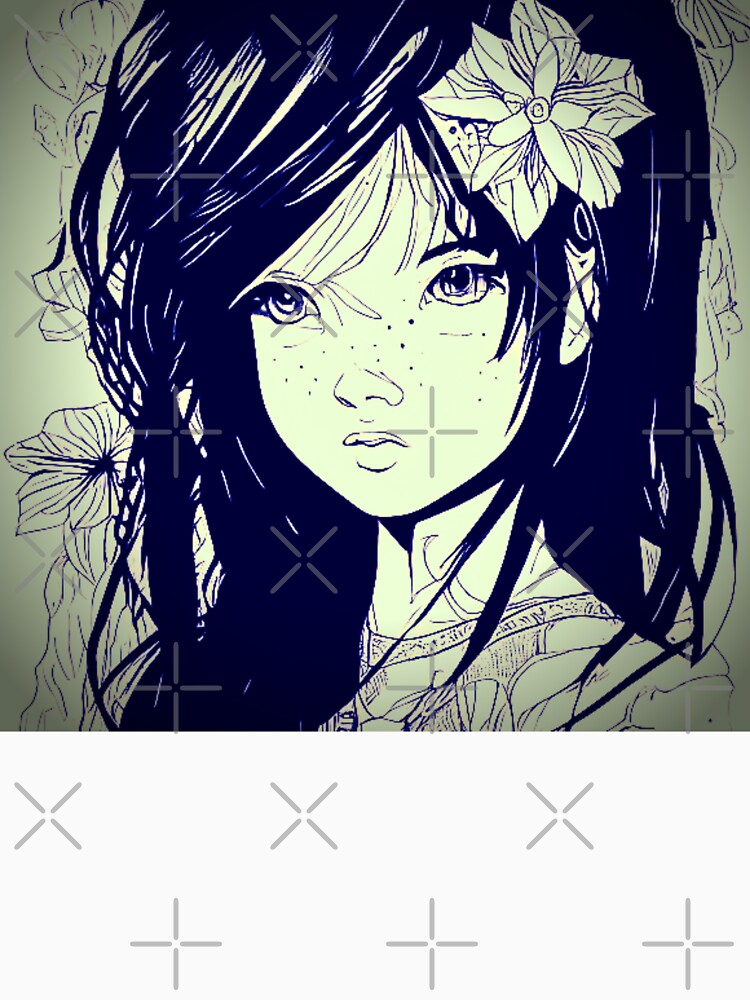 Anime girl coloring page by Mirochan80