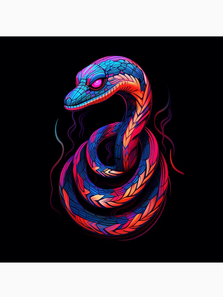 Snake Neon Pop Art 1 by AstroRisq