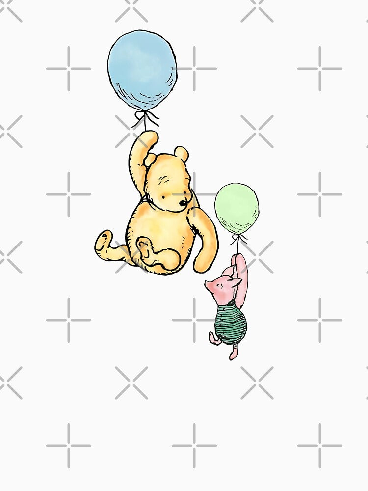 Winnie and Piglet Balloon Adventure by ColorFlowArt
