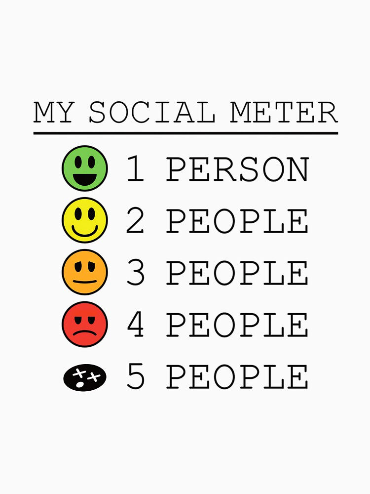 My Social Meter Funny Introvert Too Many People by JohnVBurks