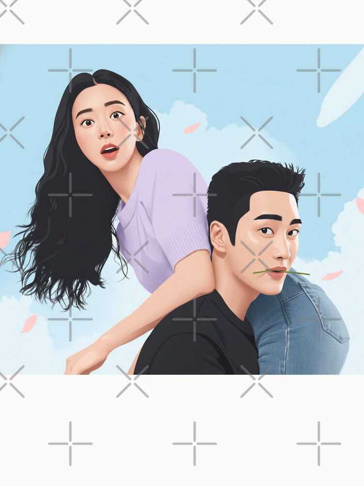 Seon Jaekyu & Yoon Bom Spring Fever K-Drama Fanart | Romantic Vector Illustration by Fandom Universe
