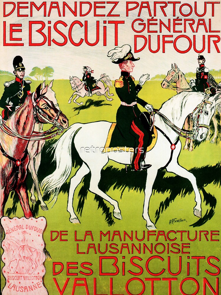 GENERAL DUFOUR BISCUIT Vintage French Confectionery Snacks Advertisement by retroposters