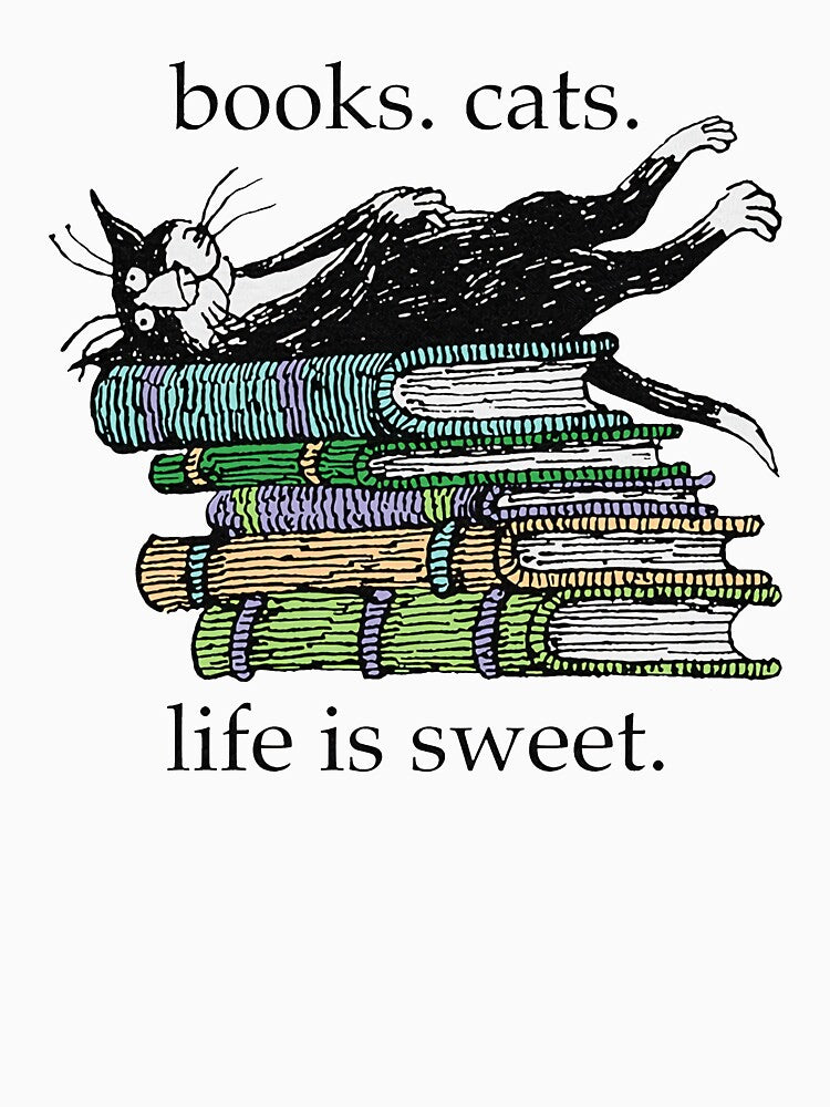 Black Cat And Book by wackydesign