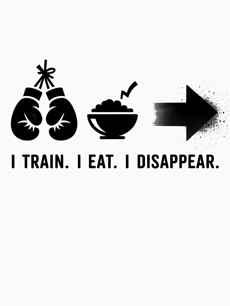 I Train. I Eat. I Disappear. – Fighter Meme Street Art by WSPrintCrafter