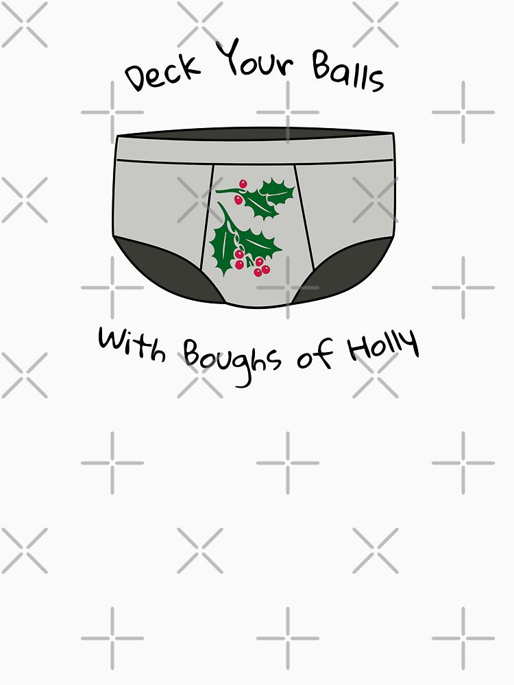 Deck Your Balls With Boughs Of Holly Briefs Underwear by DesignsofWhimsy