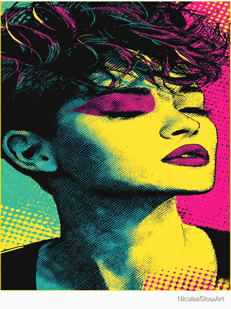 Girl Portrait Pop Art by NicolasGlowArt