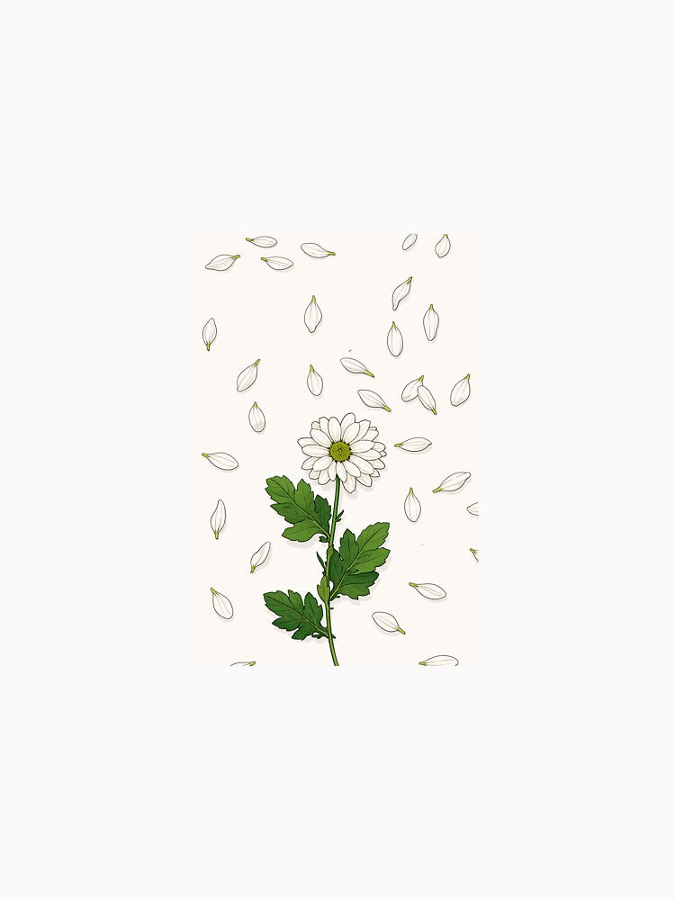 Minimal Daisy Floral Illustration by SoloVortex