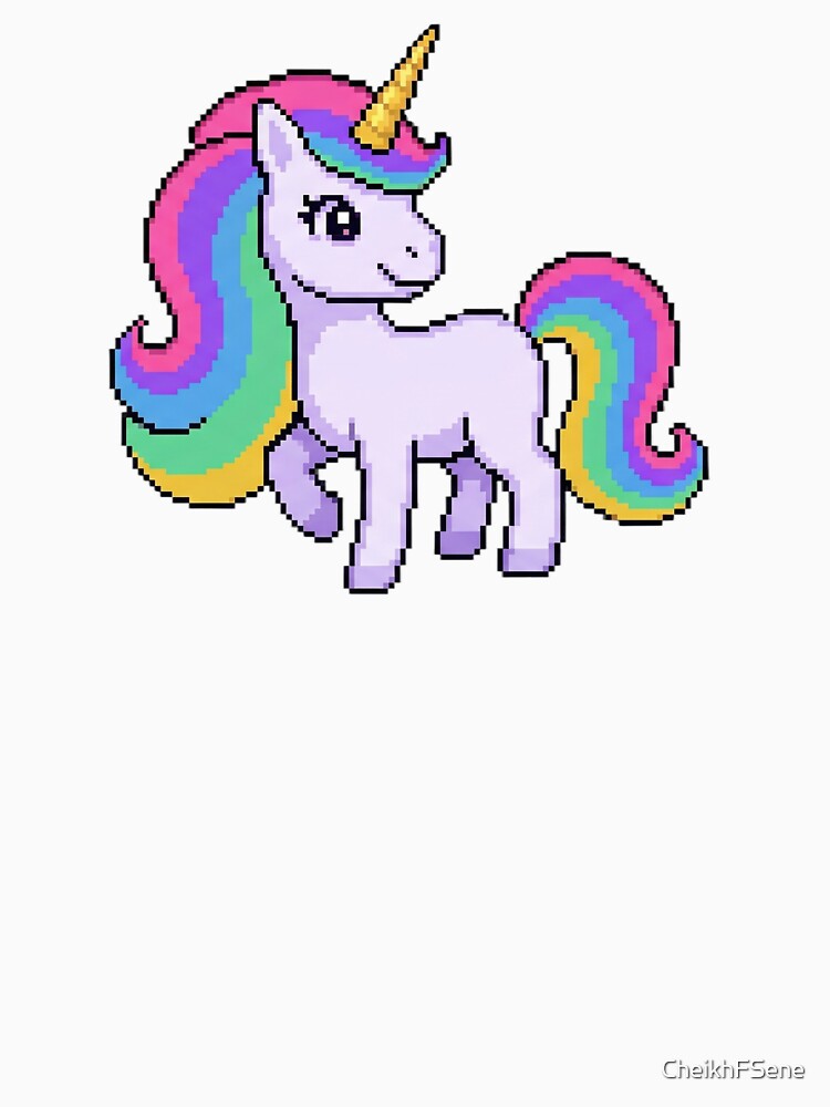 Pixel Unicorn Sticker — Y2K Retro Game Sprite Kawaii Fantasy Art by Velustro Shop