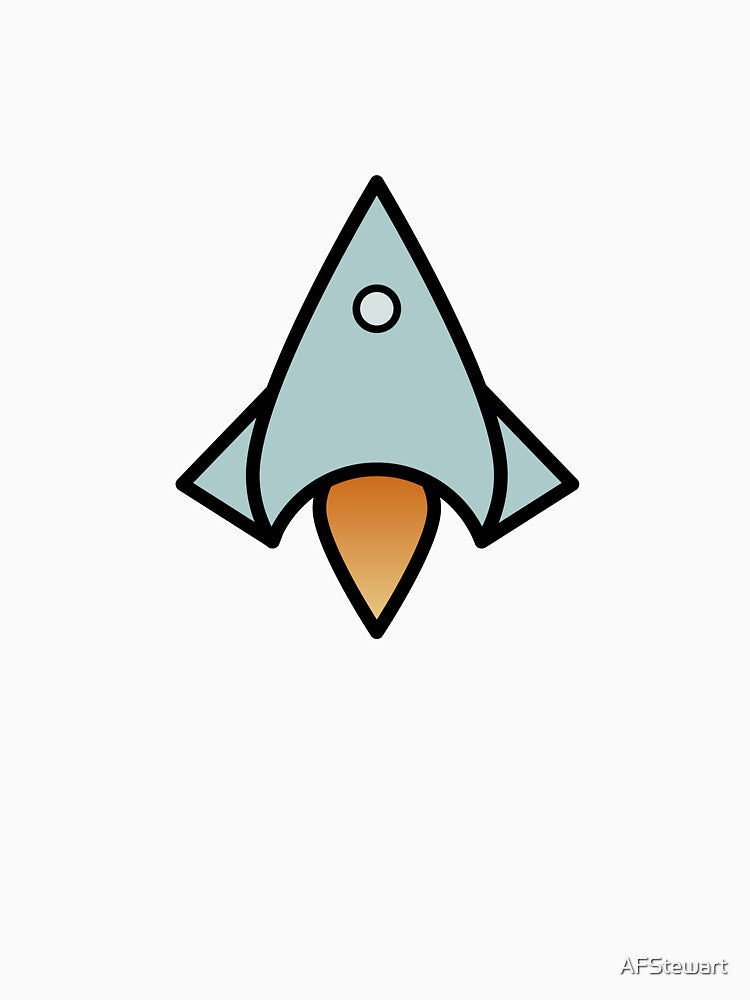 Retro Spaceship by AF Stewart Art Designs