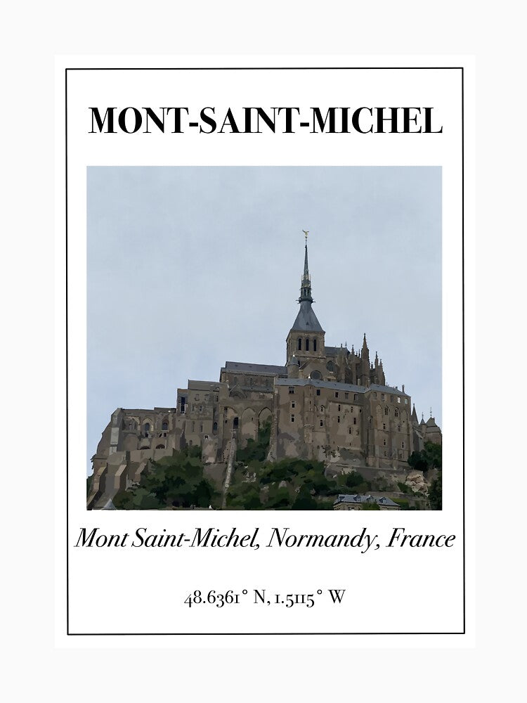 Mont Saint Michel France travel poster by ScoutsArt16