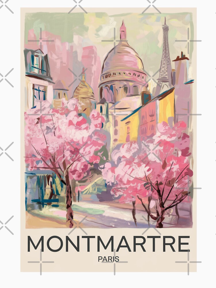 Montmartre Paris Travel Poster – Impressionist Art by CARRAANN