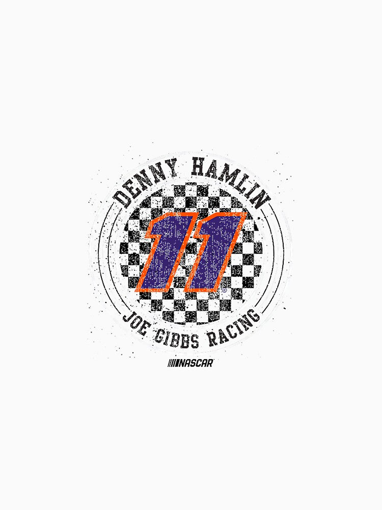 NASCAR - Denny Hamlin - Checkered Circle Premium Tri-Blend by MichelleELawren