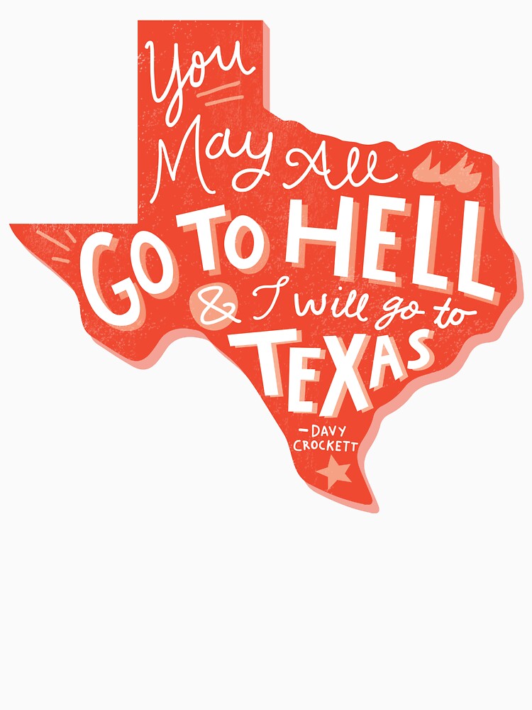 Texas State Davy Crockett Hand Lettered Quote by CourtneyMayo
