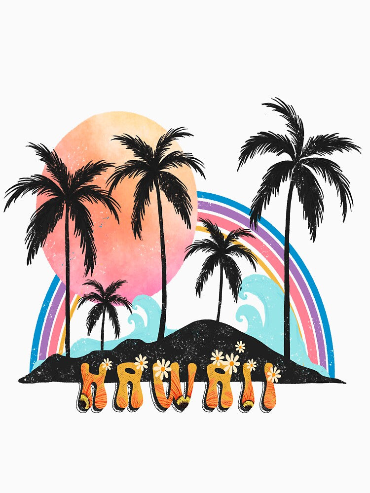 Boho Aethetic :vintage Boho landscape with Sun and Palms by remonss