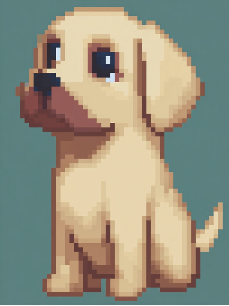 Pixel Labrador  Cute Retro 8‑Bit Dog Art by Pixel8Prints