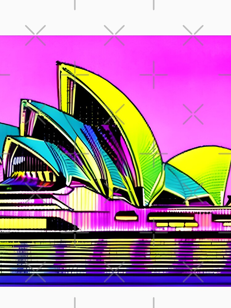 Sydney Opera House modern retro style by imagenia