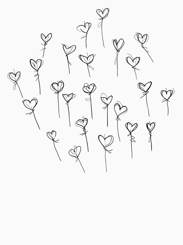 Minimalist black heart lollipops by uunaa