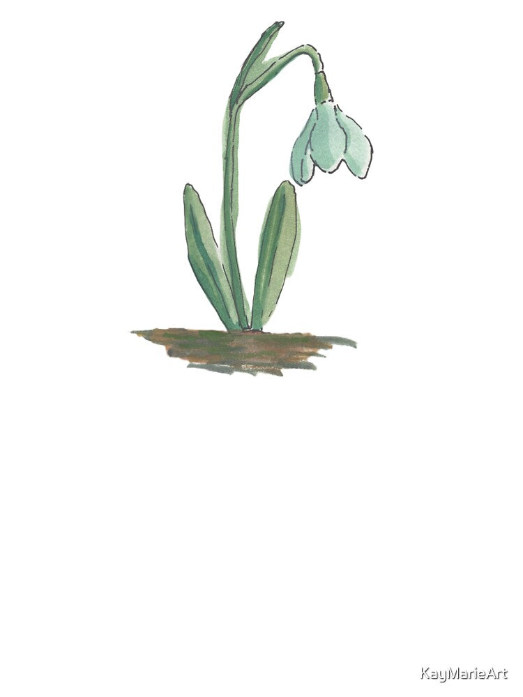 Single Snowdrop by KayMarieArt