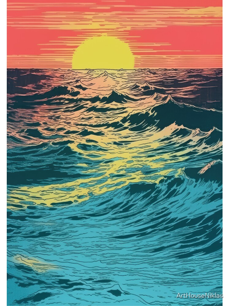 Pop art sea sunset by ArtHouseNiklas