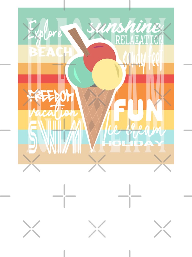 Ice cream holiday vacation summer fun - relax, explore, sunshine and sandy feet.  Caroline Laursen Original by Caroline Laursen